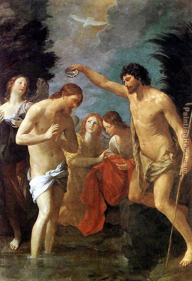 Baptism of Christ painting - Guido Reni Baptism of Christ art painting